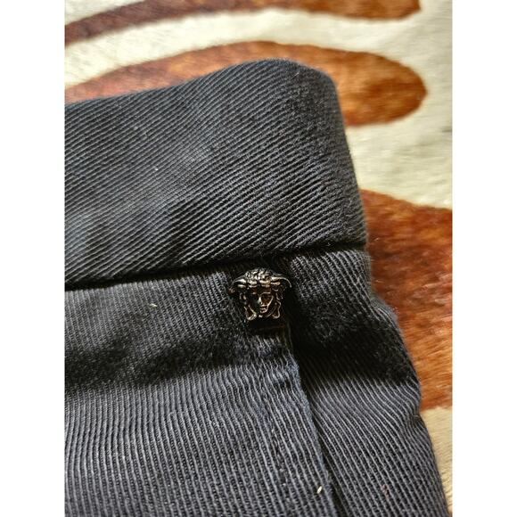 Versace Collection Mens Straight Leg Dress Pants Black EUR 50 Made In Italy 1a - Picture 3 of 8